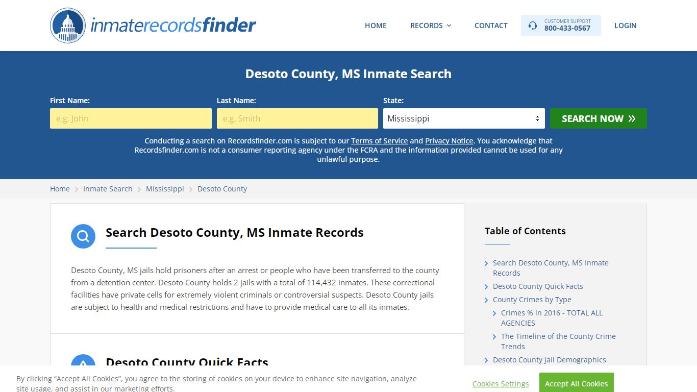 Desoto County, MS Inmate Lookup & Jail Records Online